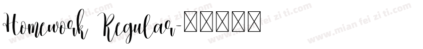 Homework Regular字体转换